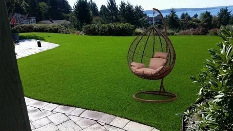 Backyard with artificial outdoor Carpet