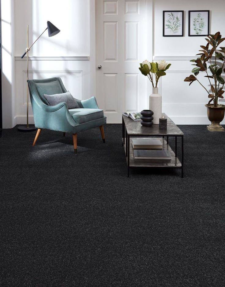 Black carpets for seating