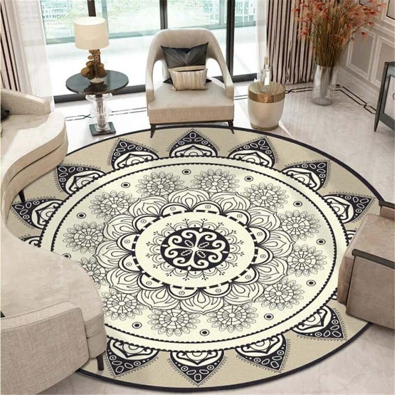 Round Carpet around sofa